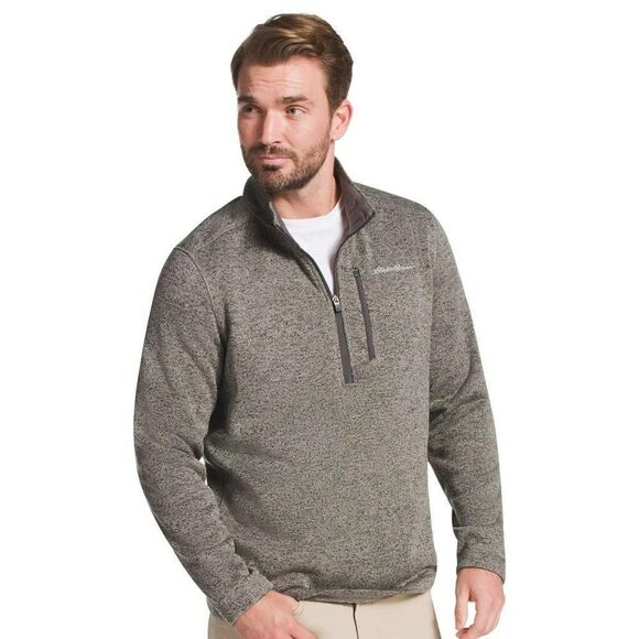 Men's Eddie Bauer Radiator Sweater Fleece Quarter-Zip Pullover - Picture 1 of 3